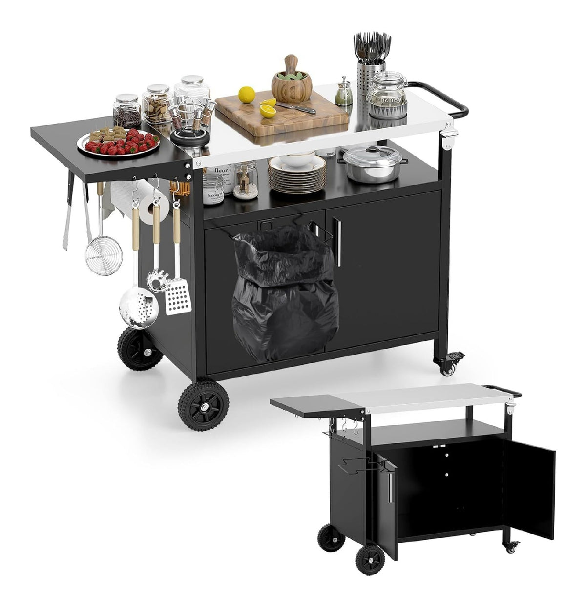 Ampio spazio lavoro questo Carrelli 15 cm 84 cm