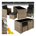 GRANDE salottino rattan trasforma Set da conversazioni