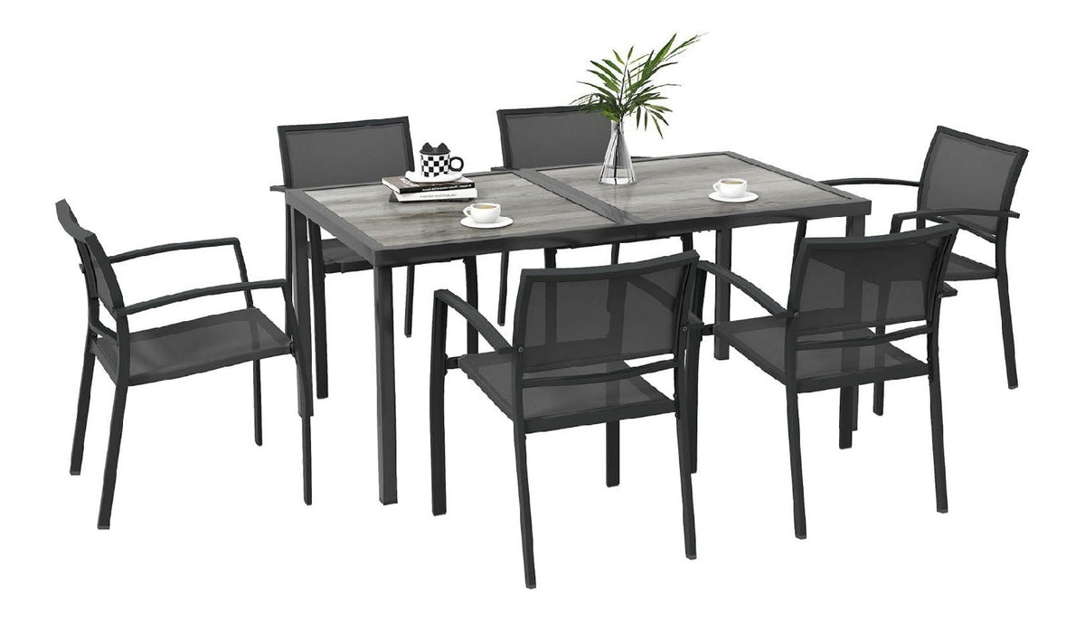PEZZI ESTERNI Include sedie per giardino, Set da pranzo 150L 55.5L