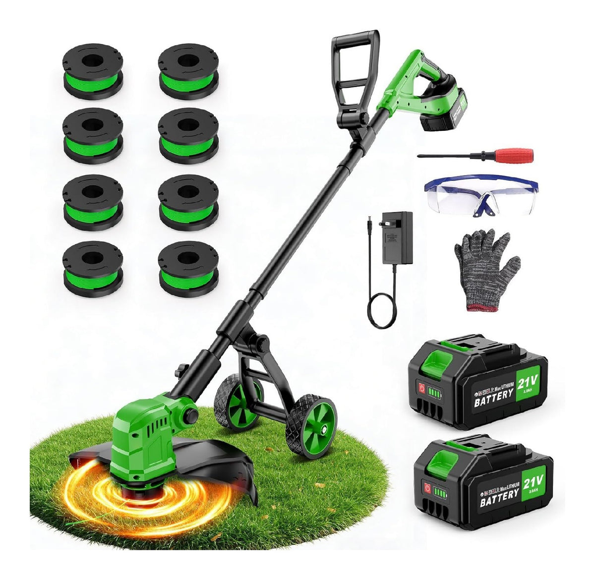 batterie bobine taglia erba per giardino, Motofalce e decespugliatori 21V 800W