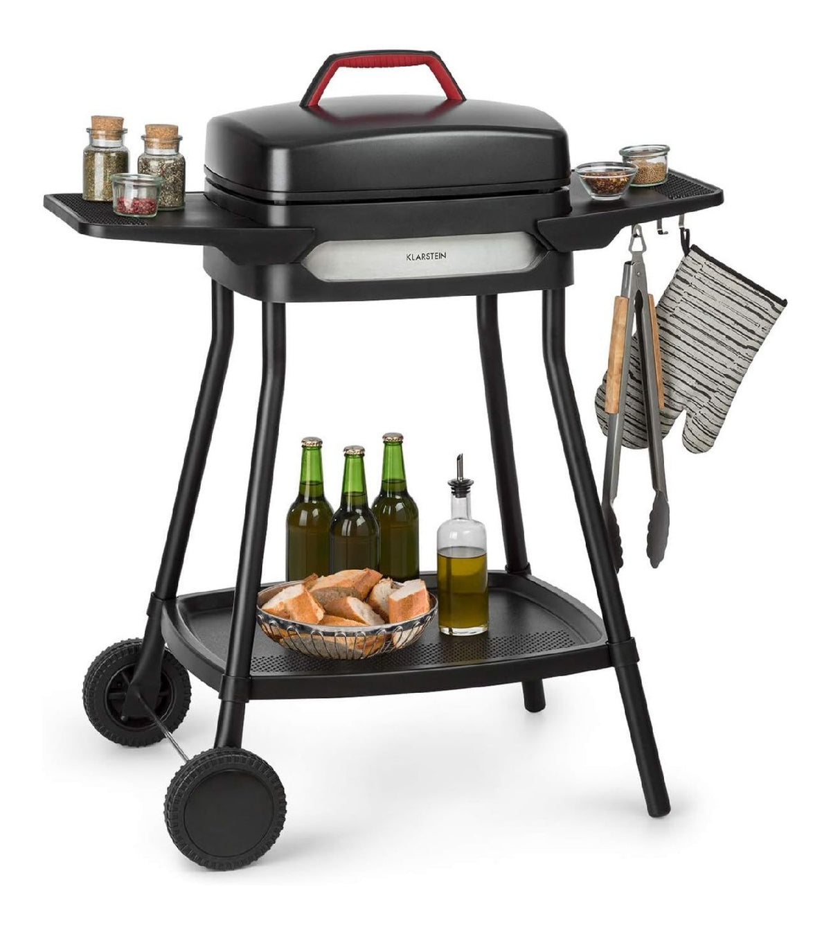 POTENTE grill elettrico regolabile per giardino, Barbecue elettrici 2000 W 36 cm