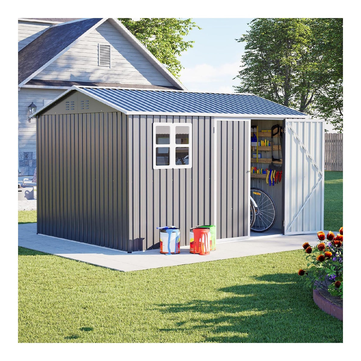 Capanni 2,4 m con Ampio spazio giardino design