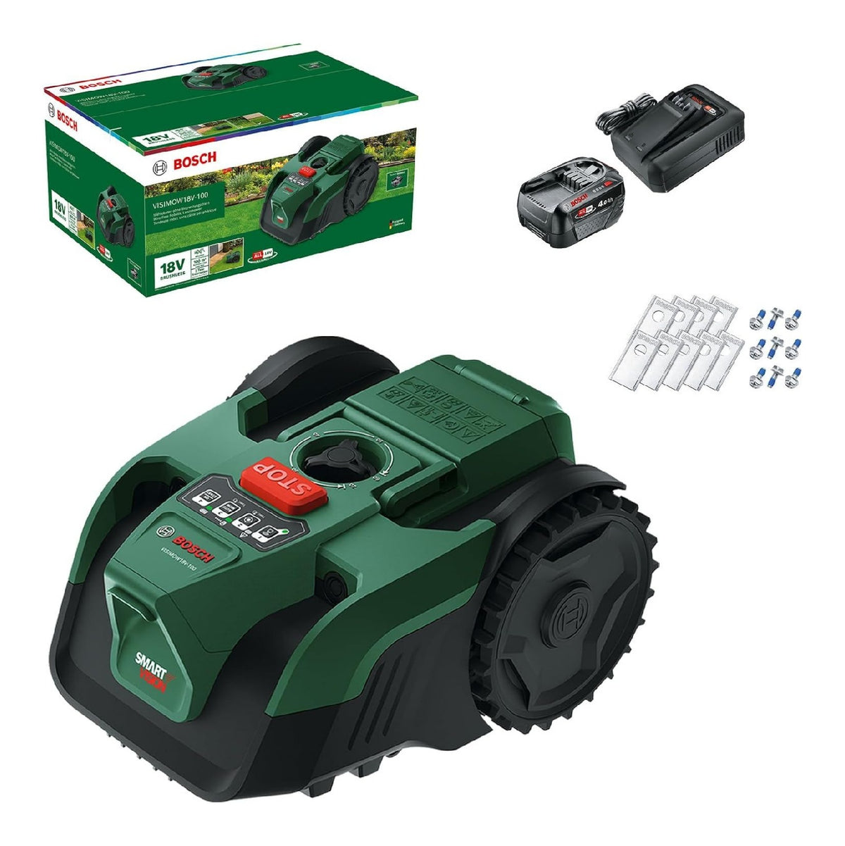 Tagliaerba robot per uso esterno Avvio rapido taglio Facile 18V 4.0Ah
