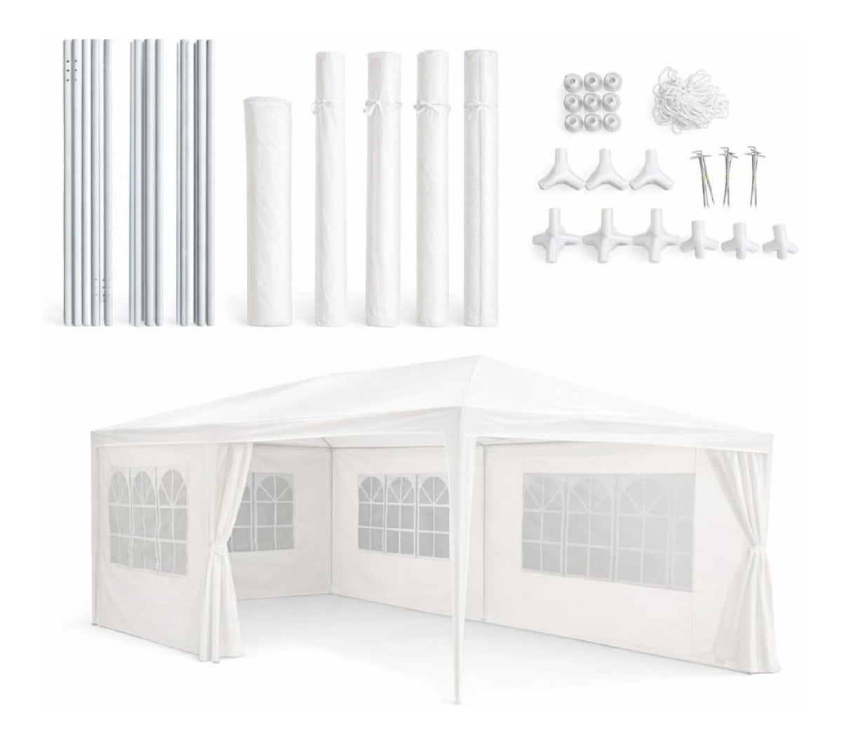 GAZEBO Ampio gazebo ideale per giardino, Tende per eventi e tendoni 250 cm 24 mm