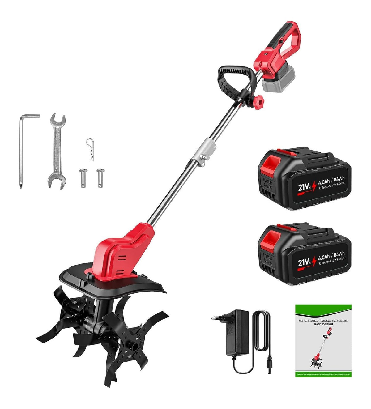 Elettrica Batteria Questa dotata Motozappe 21V 550W