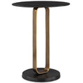 Tavolo decorativo Aperture, Ottone/Nero