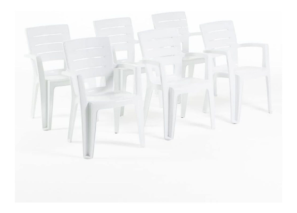 Sedie per tavolo da giardino per uso esterno monoblocco impilabili Robuste resistenti