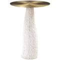 Tavolo decorativo Hollen, Bianco/Oro
