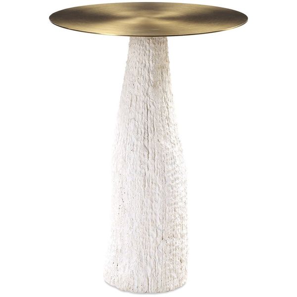 Tavolo decorativo Hollen, Bianco/Oro