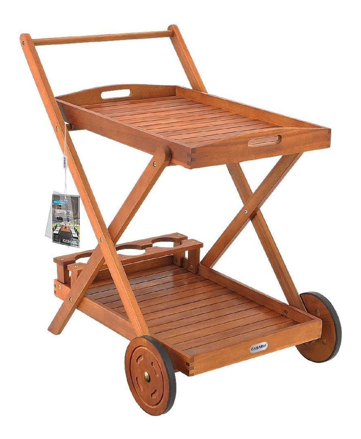 Carrelli portavivande 40 kg 90x82x60cm con DESIGN RUSTICO versatile carrello