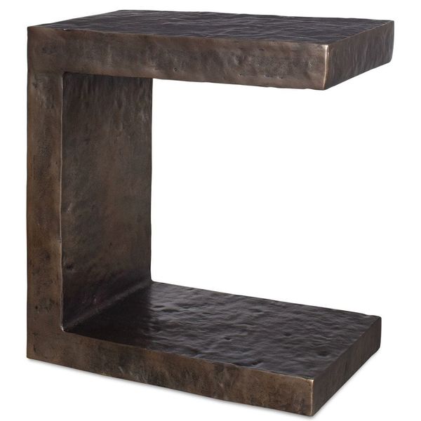Tavolino laterale Obra in bronzo scuro
