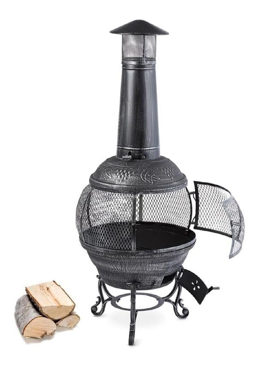 robusto camino giardino Flavius per giardino, Caminetti 90 cm