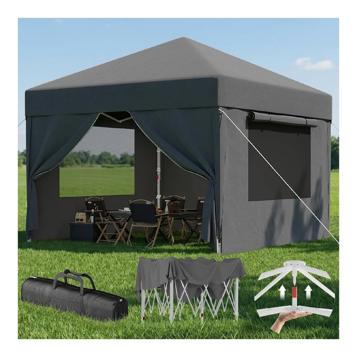 Finestra rete traspirante Grazie per giardino, Gazebo 296 cm 306 cm