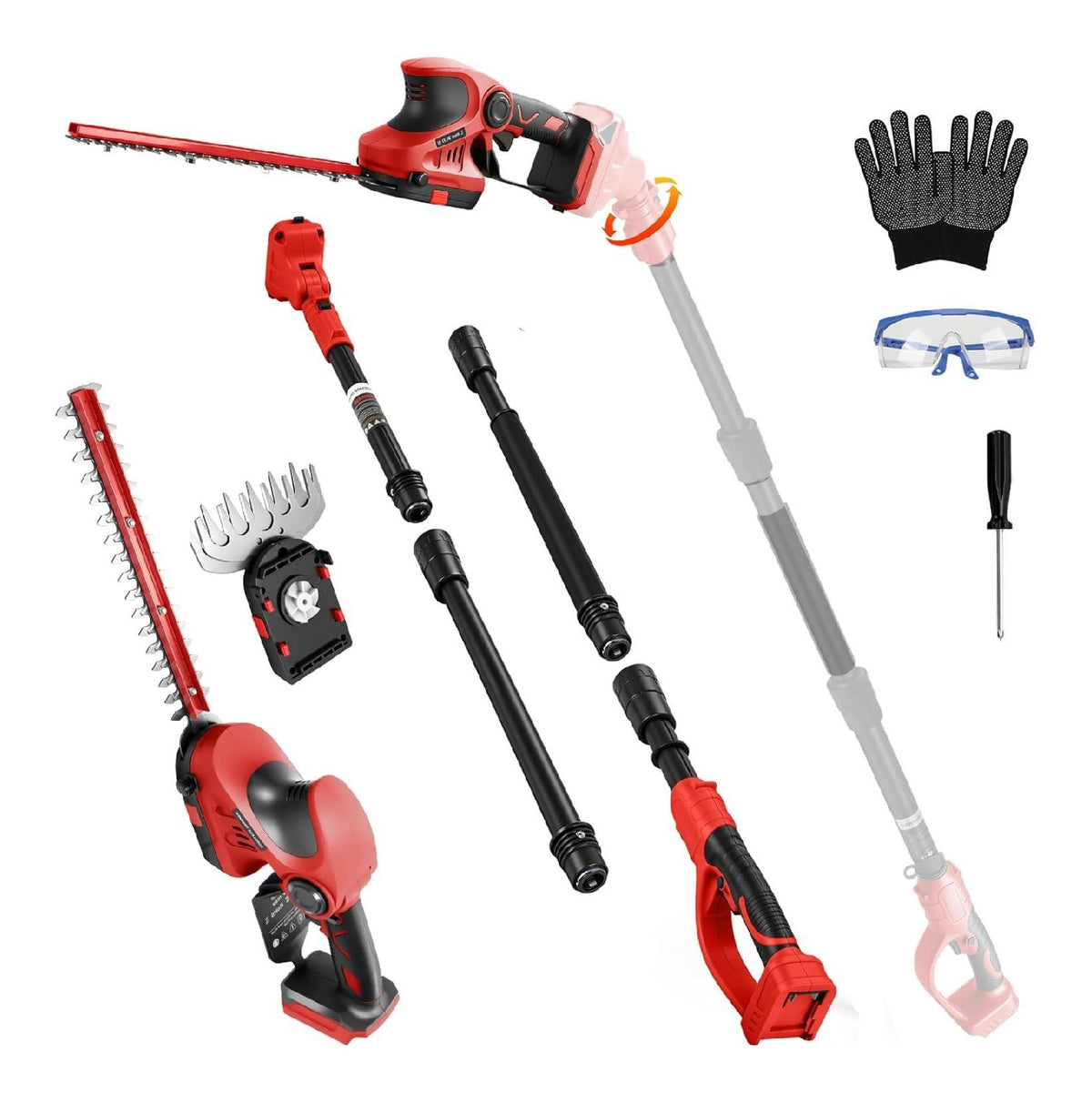 Accessori per tagliasiepi per uso esterno Compatibilita telescopico asta compatibile 18V 30 cm