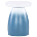Tavolino d'angolo Ocean, Blu/Bianco