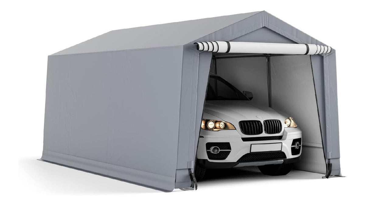 Telaio acciaio zincato garage per giardino, Tettoie per auto 4,9 m