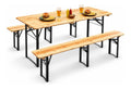 Set da pranzo per uso esterno birreria composto ampio tavolo