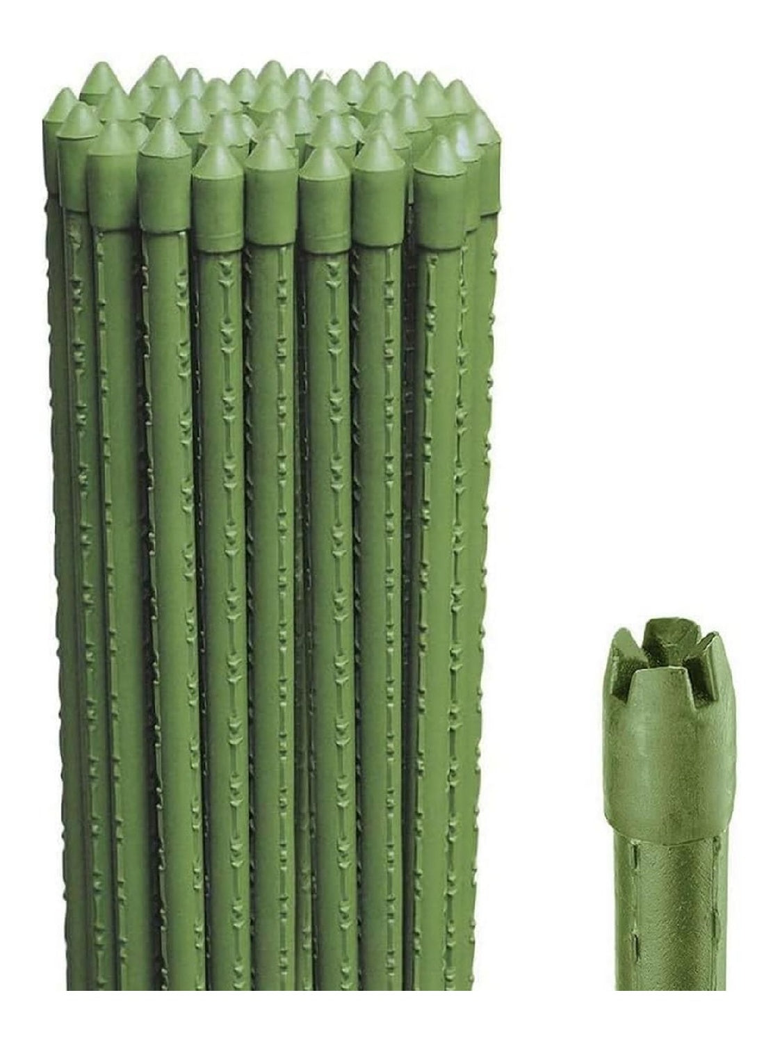Canne Acciaio Rivestimento Plastica per giardino, Stecche per piante 240 cm 16 mm