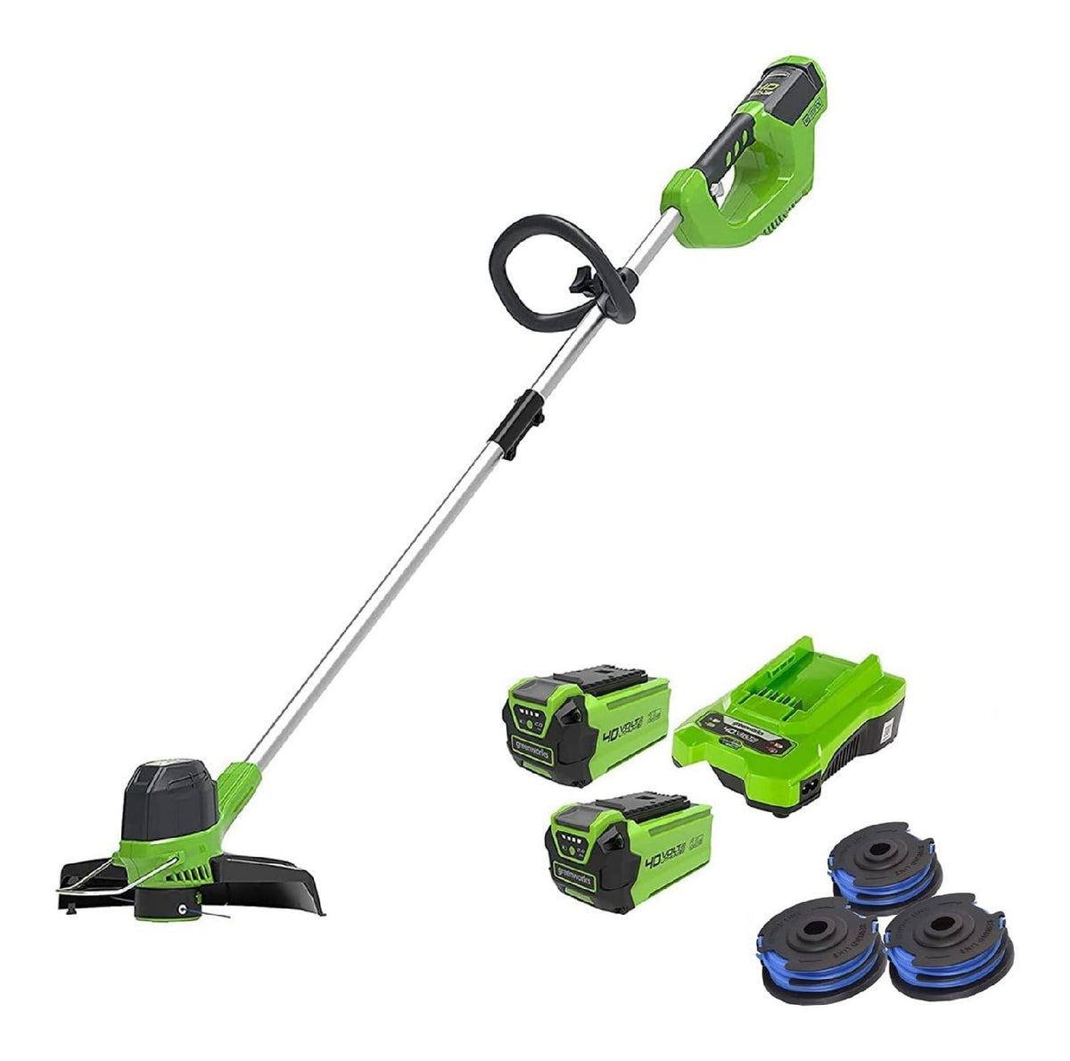 FACILE AVVIARE Inserisci batteria Tagliabordi 40V 2Ah