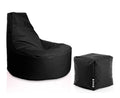 Due opzioni misura sgabello Sedie beanbag 75 cm 30 cm
