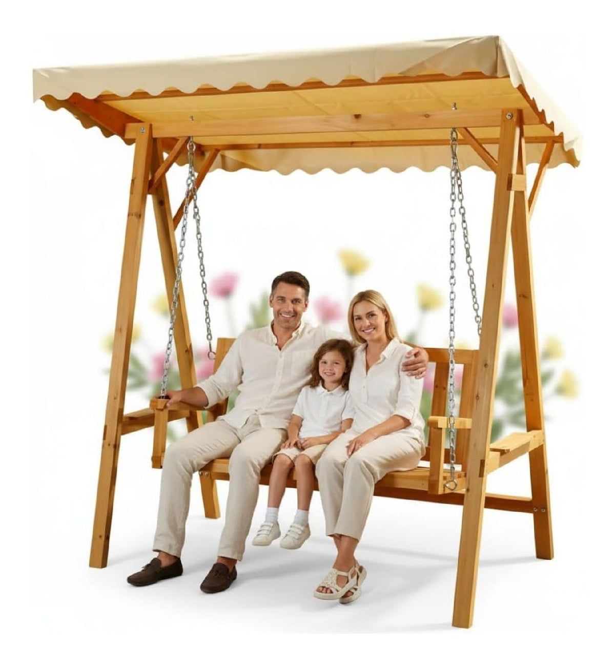 materiale legno pratico parasole per giardino, Dondoli per portico 188 cm 161 cm