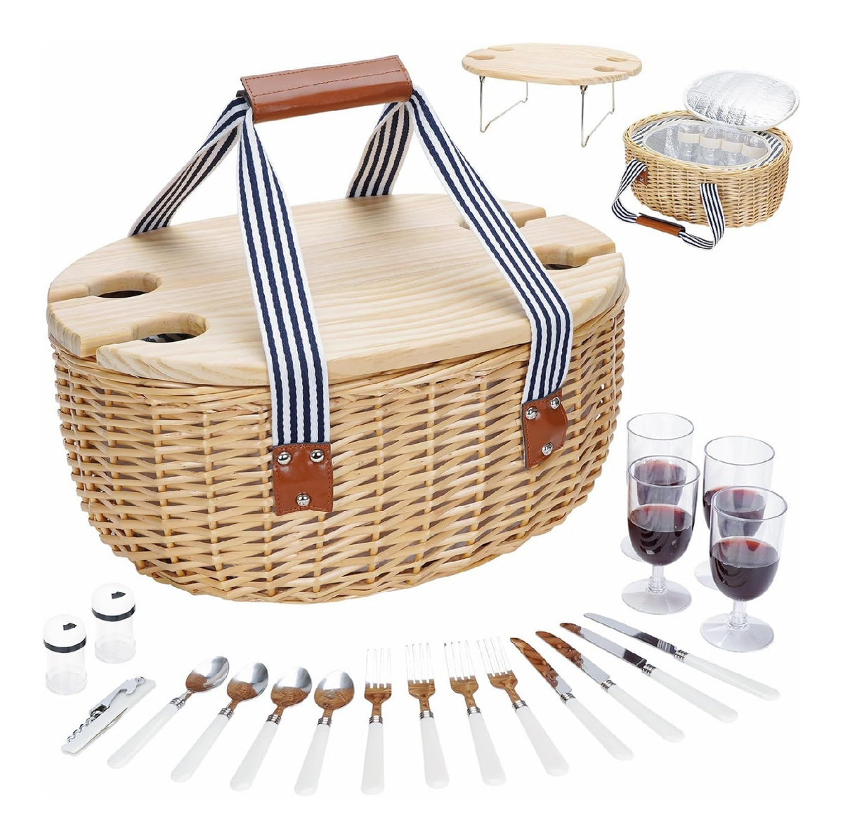 Grande picnic brevettato set per giardino, Cestini e panieri 19,1 cm 15,7 cm