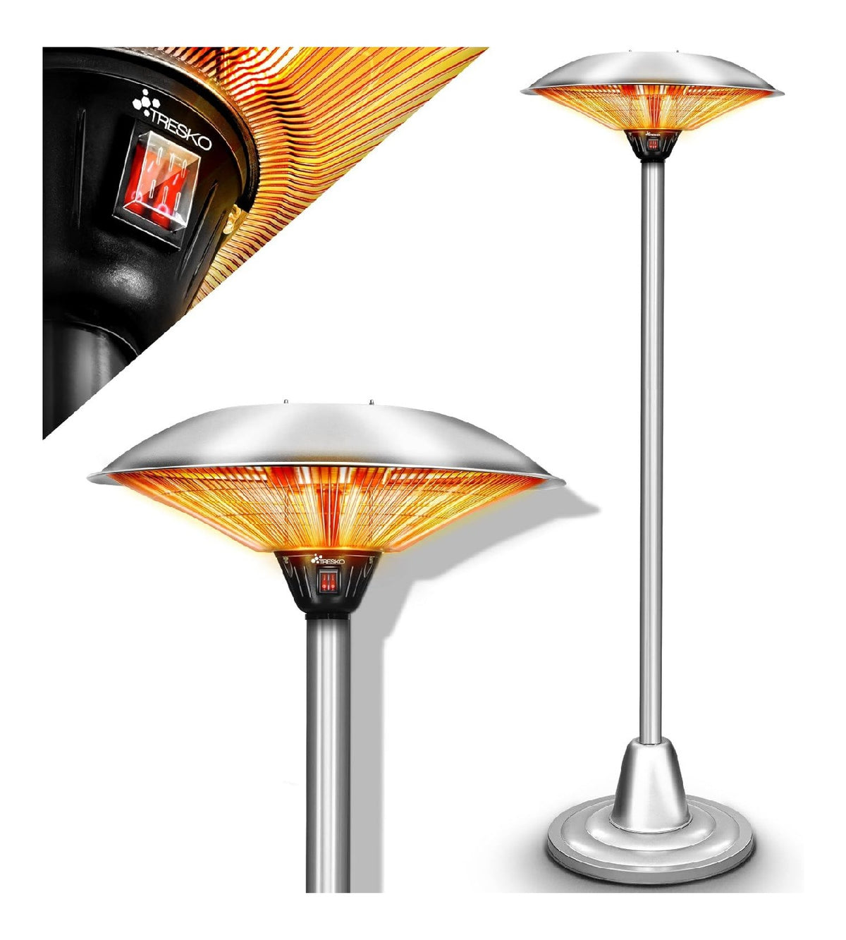 Riscaldamenti da esterno 1250W 2500W con Grazie processo Instant-Heat integrato