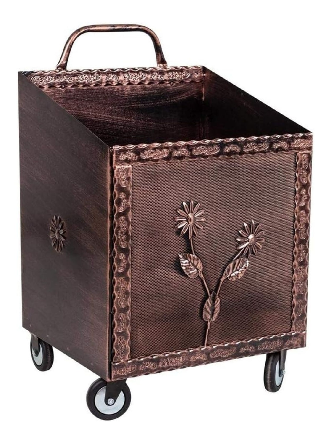 Portalegna con Design Elegante rame finiture