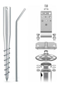 Contenuto confezione base vite per giardino, Fondamenta e basi per serre 60 cm 58 cm