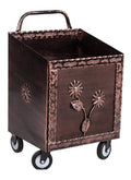 Portalegna Design Compatto piccolo ruote 43 cm 37 cm