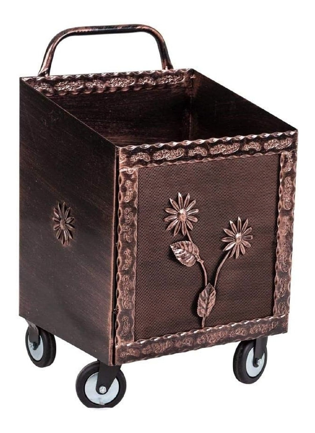 Portalegna Design Compatto piccolo ruote 43 cm 37 cm