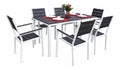 Set da pranzo per uso esterno Grigioscuro POSTI Include tavolo 74 cm 89 cm
